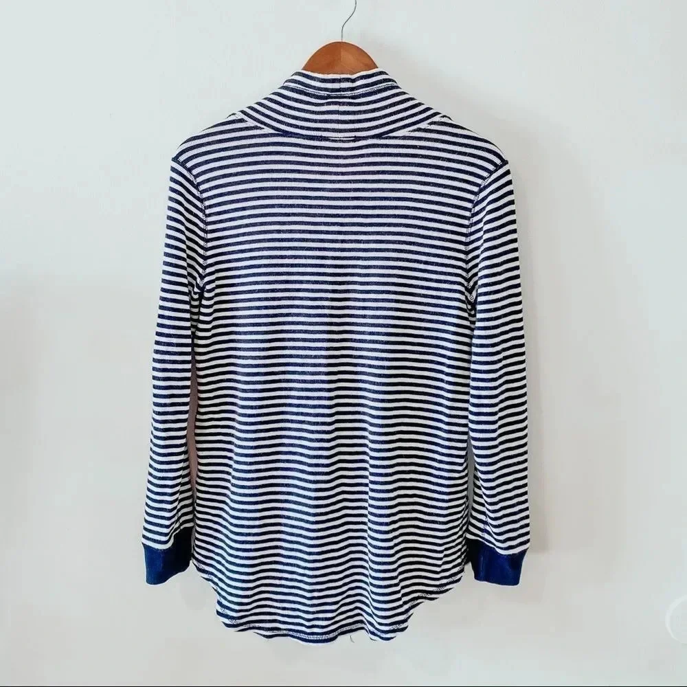 J. Crew Mercantile Striped Funnel Neck Sweatshirt